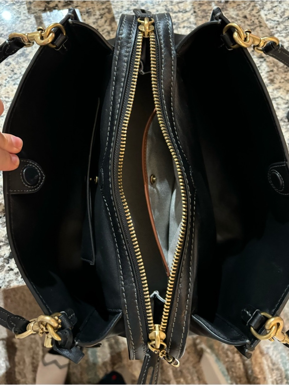 Coach Rogue 34 Bag in Black/Brass Hardware - Picture 4 of 6